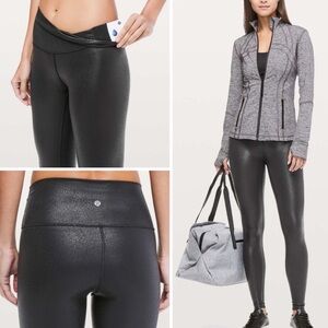 NWT Lululemon high waisted Speed Up Tight 28” luminosity foil leggings pockets